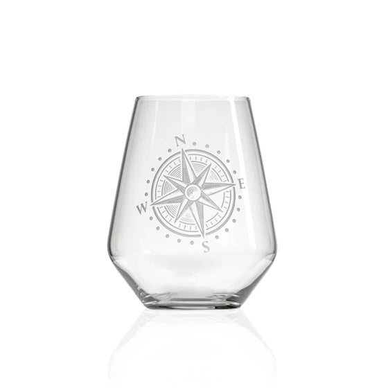 Compass Star Stemless Wine Glass