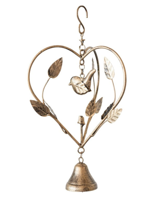 Metal Heart with Bird