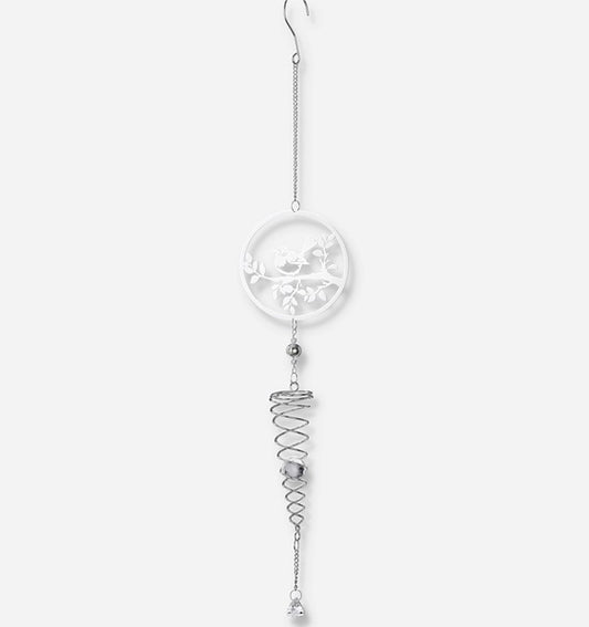 Silver Bird Wind Spinner