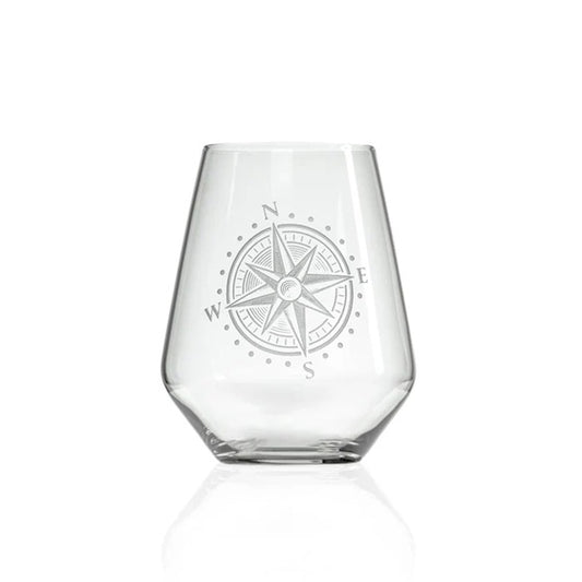 Compass Star Stemless Wine Glass