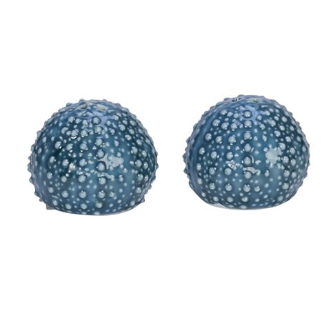 Blue Sea Urchin Salt & Pepper Shakers